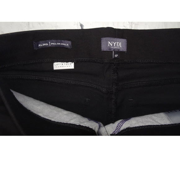 NYDJ Alina Pull on Ankle Black Jeans, 6P - Picture 3 of 5